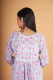 Arsh Handcrafted MulMul Cotton Printed Gown Dress - arshchikan