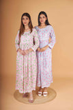 Arsh Handcrafted MulMul Cotton Printed Gown Dress - arshchikan