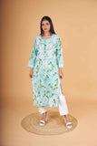 Arsh Handcrafted MulMul Cotton Printed Chikankari Kurti - arshchikan