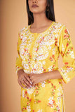 Arsh Handcrafted MulMul Cotton Printed Chikankari Kurti - arshchikan