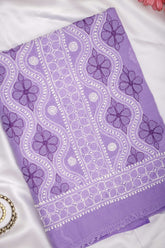 Arsh Handcrafted Purple Cotton Unstitched 3pc Suit Set - arshchikan