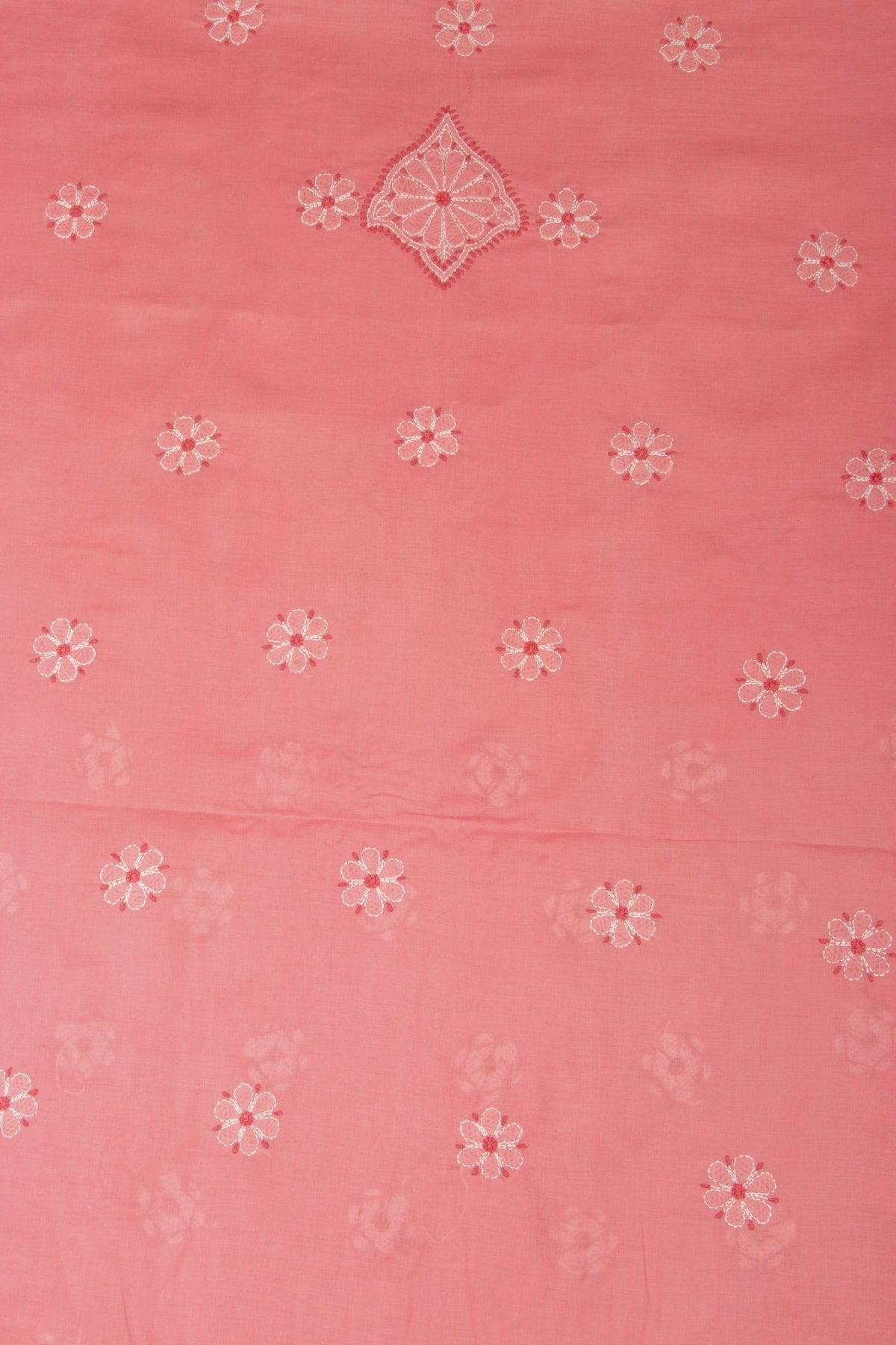 Arsh Handcrafted Dark Peach Cotton Unstitched 3pc Suit - arshchikan