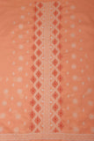 Arsh Handcrafted Pastel Orange Cotton Unstitched 3pc Suit - arshchikan