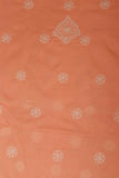 Arsh Handcrafted Pastel Orange Cotton Unstitched 3pc Suit - arshchikan