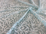 Arsh Handcrafted Semi Georgette Chikankari Sky Blue Dupatta