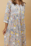 Arsh Handcrafted Pure MulMul Cotton Printed Gown Dress - arshchikan