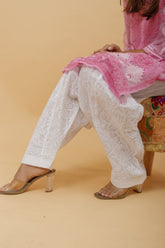 Arsh Handcrafted Pure Cotton Jaal Chikankari Salwar - arshchikan