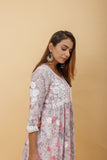 Arsh Handcrafted Pure MulMul Cotton Printed Gown Dress - arshchikan