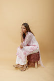 Arsh Handcrafted Pink Semi Georgette Chikan Kurti - arshchikan
