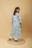 Arsh Handcrafted Pure MulMul Cotton Printed Gown Dress - arshchikan