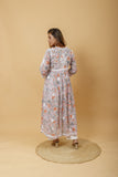 Arsh Handcrafted Pure MulMul Cotton Printed Gown Dress - arshchikan