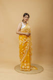 Arsh Handcrafted Semi Georgette Palla Chadi All Over Chikan Embroidered Saree - arshchikan