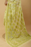 Arsh Handcrafted Semi Georgette Palla Chadi All Over Chikan Embroidered Saree - arshchikan
