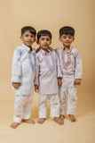 Arsh Handcrafted Boys Kurta Pajama Chikankari Set - arshchikan