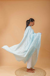 Arsh Handcrafted Chikankari Pure Cotton All Over Tepchi Dupatta - arshchikan