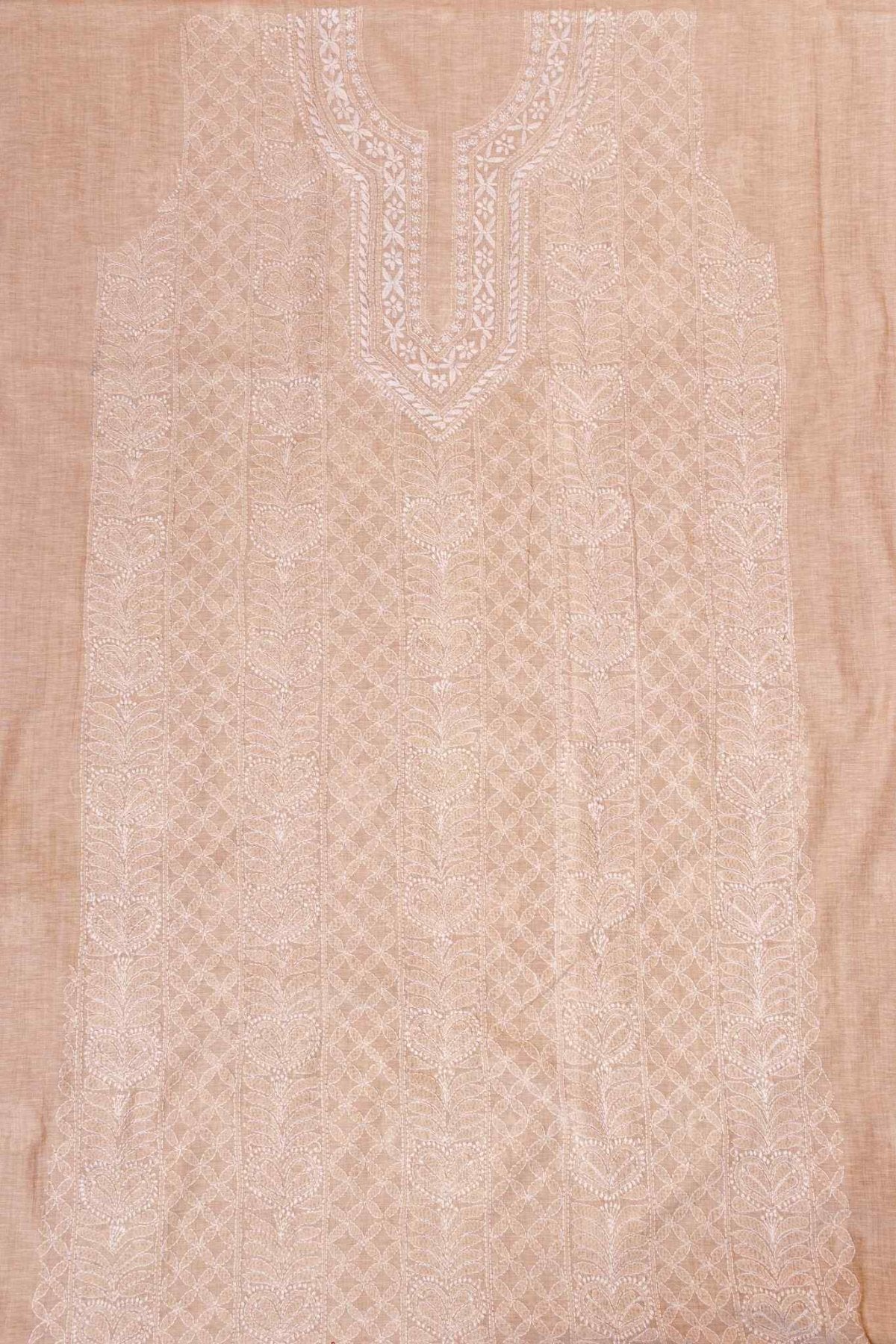 Arsh Handcrafted Khadi Cotton Unstitched Front Jaal Kurti pc - arshchikan
