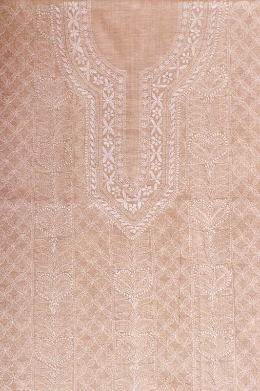 Arsh Handcrafted Khadi Cotton Unstitched Front Jaal Kurti pc - arshchikan