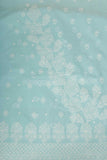 Arsh Handcrafted Sky Blue Cotton Unstitched Chikankari 3pc Suit Set - arshchikan