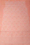 Arsh Handcrafted Peach Cotton Unstitched Chikankari Front Jaal 3pc Suit - arshchikan