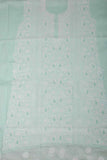 Arsh Handcrafted Sea Green Cotton Unstitched Chikankari Front Jaal 3pc Suit - arshchikan