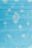 Arsh Handcrafted Parsi Neck Front Jaal Georgette Unstitched Chikankari 3pc Suit - arshchikan