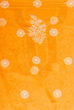 Arsh Handcrafted Parsi Neck Front Jaal Georgette Unstitched Chikankari 3pc Suit - arshchikan
