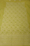 Arsh Handcrafted Parrot Green Cotton Unstitched Chikankari Front Jaal 3pc Suit - arshchikan