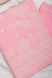 Arsh Handcrafted Light Pink Cotton Unstitched Chikankari 3pc Suit - arshchikan