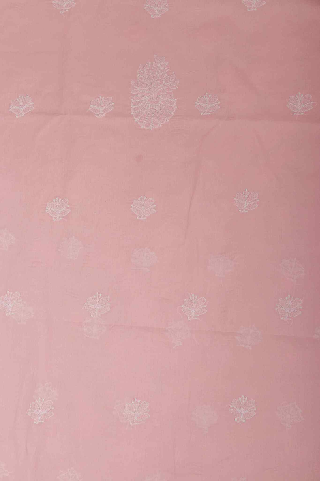 Arsh Handcrafted Light Pink Cotton Unstitched Chikankari 3pc Suit - arshchikan