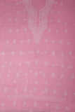 Arsh Handcrafted Onion Pink Cotton Unstitched Chikankari 3pc Suit - arshchikan