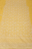 Arsh Handcrafted Lemon Front Jaal Georgette Unstitched Chikankari 3pc Suit - arshchikan