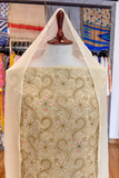 Arsh Handcrafted Almond Fawn Cotton Unstitched Chikankari 3pc Suit Set