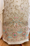 Arsh Handcrafted Almond Fawn Cotton Unstitched Chikankari 3pc Suit Set