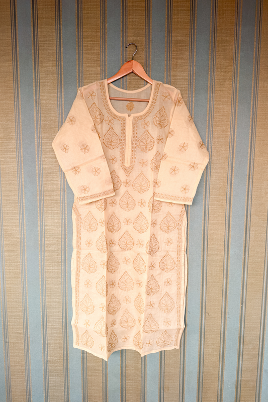 Arsh Handcrafted Booti Boota Jaal Pure Cotton Kurti