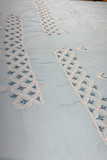 Arsh Handcrafted Sky Blue Cotton Unstitched Chikankari 3pc Suit