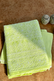 Arsh Handcrafted Green Cotton Unstitched Chikankari 3pc Suit Set