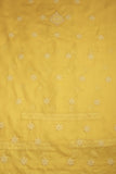 Arsh Handcrafted Yellow Cotton Unstitched 3pc Suit - arshchikan