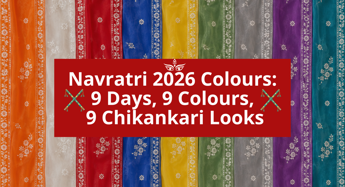 Navratri 2026 Colours: 9 Days, 9 Colours, 9 Chikankari Looks