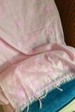 Arsh Hand Embroidered Mul Chanderi Pink Chikankari 3pc Suit Set