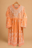 Arsh Handcrafted Mul Chanderi Kurti and Pant Set