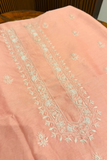Arsh Hand Embroidered Chikan Mens Pure Chanderi Kurta Piece