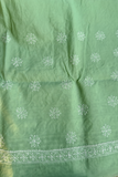 Arsh Handcrafted Pastel Green Cotton Unstitched Chikankari 3pc Suit