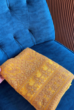 Arsh Handcrafted Yellow Georgette Unstitched Chikankari 3pc Suit