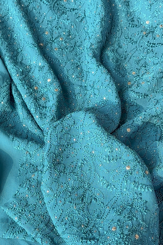 Arsh Handcrafted Pure Viscose Georgette Unstitched Chikankari 2pc Suit Set