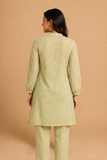 Arsh Handcrafted Pure Mul Chanderi Chikankari Semi Stiched Coord Set