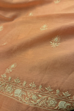 Arsh Hand Embroidered Chikan Mens Pure Chanderi Kurta Piece