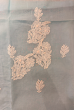 Arsh Handcrafted Blue Cotton Unstitched Chikankari 3pc Suit Set