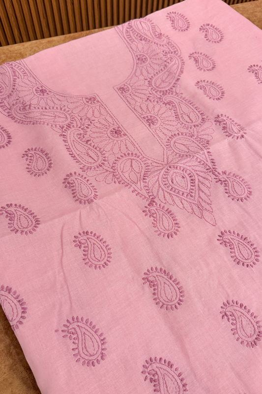 Arsh Handcrafted Pure Cotton Unstitched Chikankari Kurti Pc - arshchikan