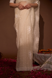 Arsh Handcrafted Pure Organza Chikankari Saree