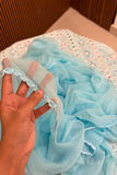 Arsh Handcrafted Blue Cotton Unstitched Chikankari 3pc Suit Set